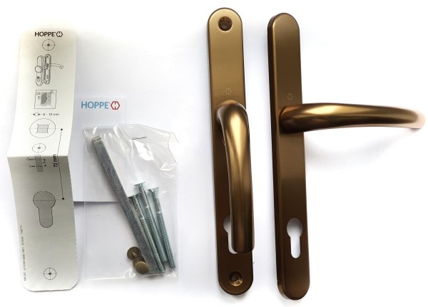 Firma Hoppe Tokyo Drückergarnitur Rahmentür Haustür 1710RH/3346 Aluminium Bronze
